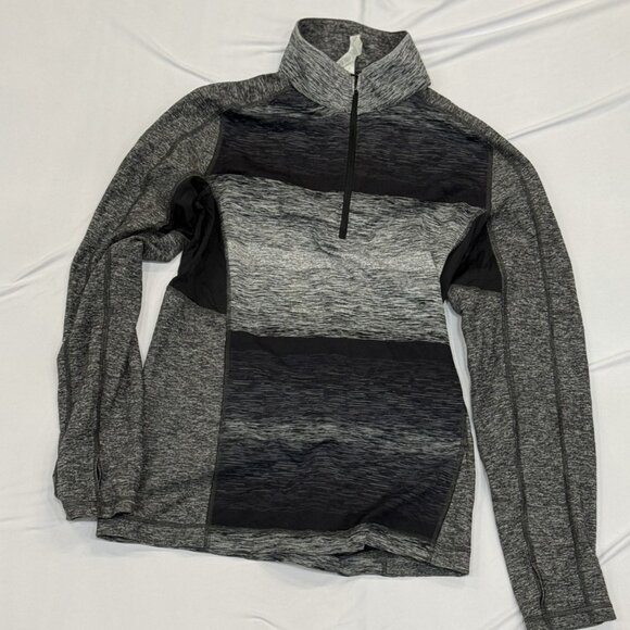 Lululemon Men’s Half-Zip Pullover – Grey/Black Blocked – Size Medium - Picture 1 of 2
